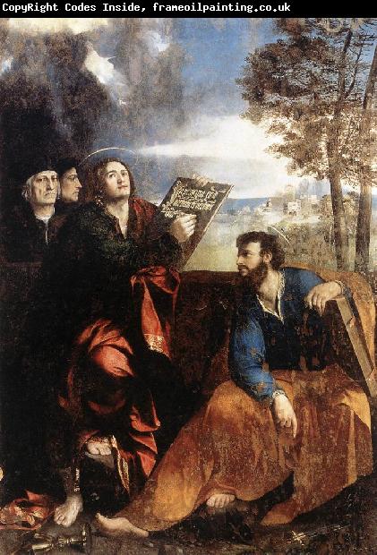 DOSSI, Dosso Sts John and Bartholomew with Donors ds